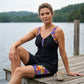 Women's Flowy Tankini Top and Shorts Bathing Suit