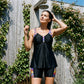 Women's Flowy Tankini Top and Shorts Bathing Suit