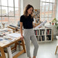High-Waist Zipper-Pocket Pants – Tummy Control & Breathable Stretch