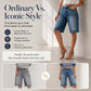 ⏳Limited-time 50% off⏰Women's Casual Distressed Denim Bermuda Shorts👖