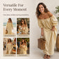 🌸 50% OFF NOW! 🌸Women's Off-Shoulder Maxi Dress Lantern Sleeve Dress