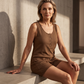 Women's Sleeveless Button-Front Romper