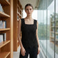 Women's Elegant Square Neck Lace Tank Top