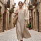 🌸 50% OFF NOW! 🌸Women's Off-Shoulder Maxi Dress Lantern Sleeve Dress