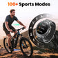 Men's Military Style Smartwatch with 1100mAh Battery, 1.7" AMOLED Display, LED Flashlight, IP68 Waterproof, Fitness Watch with Call Function, 110+ Sports Modes, Heart Rate/Sleep Monitoring, Compatible with iOS and Android