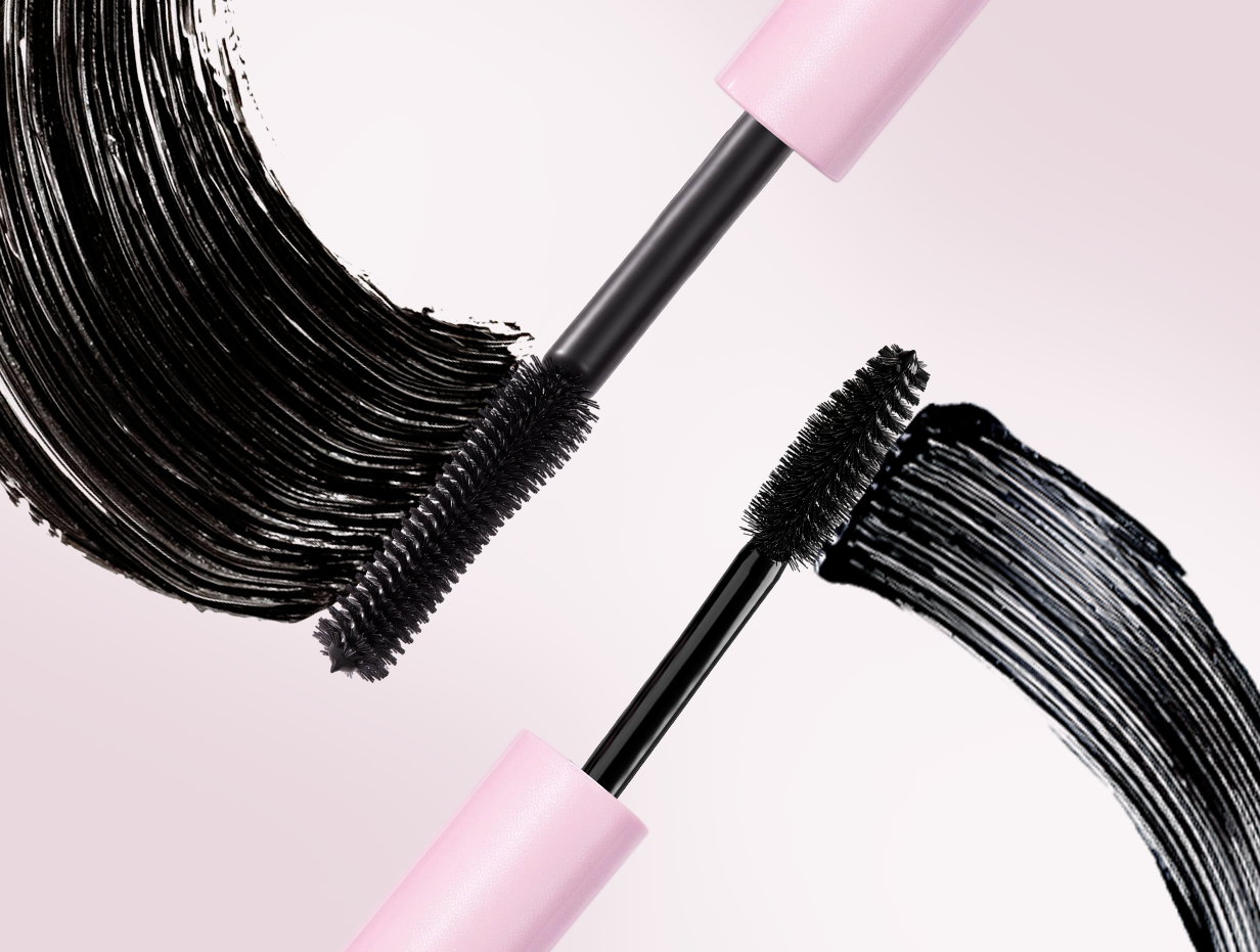 Precision mascara brush for separated, defined lashes