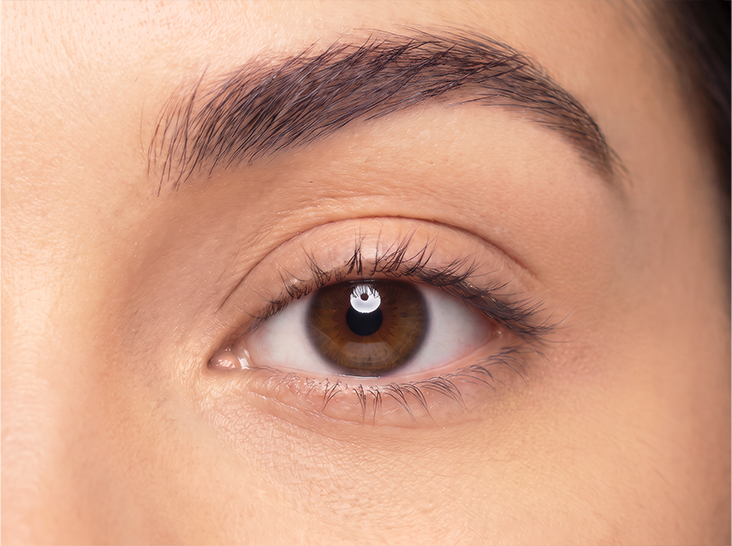 Lashes before applying mascara
