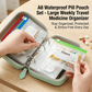 💊 A8 Waterproof 14 Color-Coded Pill Pouches Organizer – Portable Binder-Style Weekly Travel Medicine Storage Case for Pills, Vitamins & Supplements