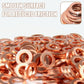 🎉 2026 Sale — Over 13,000 Sold!🔩 100/200 Pcs Copper Flat Washer Assortment Kit‑Seal Gaskets with Storage Case 📀