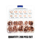 🎉 2026 Sale — Over 13,000 Sold!🔩 100/200 Pcs Copper Flat Washer Assortment Kit‑Seal Gaskets with Storage Case 📀