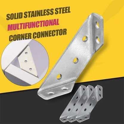 ⏳Time-Limited Special⏰UNIVERSAL STAINLESS STEEL FURNITURE CORNER BRACES — Triangular Stability Reinforcement | Rust-Proof Structural Support & Easy Install 🔧