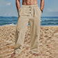 👖 LIMITED-TIME 50% OFF! ✨ Men's Casual Drawstring Pants – Breathable Linen, Loose Fit & Decorative Buttons for Everyday 🍂