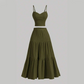 📢📢50% OFF !!!⏰High Waist A-Line Skirt and Cami Top Set