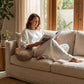 🍃 50% OFF NOW!✨ Relaxed Fit Long Sleeve Top & Wide Leg Pants Set – Soft & Breathable – Casual 2-Piece Lounge Outfit ☕
