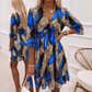 👗 50% OFF NOW! 🌸 Floral V-Neck A-Line Dress – Smocked Waist, Ruffled Hem & Breathable – Summer Ready, Effortlessly Romantic 🏖️
