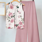 👗 LIMITED-TIME 50% OFF! ✨ Floral Print Top & Wide-Leg Pants Set – Coordinated, Elegant, Versatile 🌸