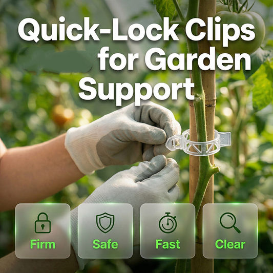 🌱 LIMITED-TIME 50% OFF! ✨ Plant Support Clips (100 PCS) – Quick-Lock, Ventilated, Durable 🪴