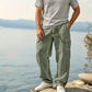 👖 50% OFF NOW! 🌿 Men's Cotton Linen Cargo Pants – Breathable, Relaxed Wide-Leg & Multi-Pocket – Drawstring Waist for Easy Fit ☀️