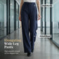 👔 LIMITED-TIME 50% OFF! ✨ Women's Pinstripe Wrap Waist Jumpsuit – Asymmetrical Top, Wide Leg, Power Silhouette 💼