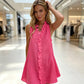 📢📢50% OFF !! ⏰Women's Ruffle Trim Button-Front Mini Dress