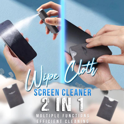 Reusable 2 in 1 Screen Cleaner & Microfiber Cloth