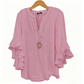 📢📢50% OFF !! ⏰ V-Neck Ruffled Sleeve Top – Flowy & lightweight – Elegant casual blouse, perfect for summer or office – feminine and breathable ✨🌿