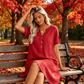 🏖️Summer Hot Sale 60% OFF🏝️👗Women's V-Neck Tunic Dress – Relaxed Fit, Pockets & Breathable