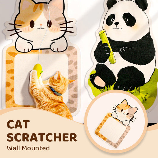 🐱 LIMITED-TIME 50% OFF! ✨ Wall Mounted Cat Scratcher – Self-Adhesive, Durable Felt, Toy Attachments 🐾