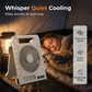 🌞 LIMITED-TIME 50% OFF! ✨ Solar-Powered Outdoor Fan – Rechargeable, Ultra-Quiet, with LED Light 💡