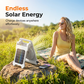 🌞 LIMITED-TIME 50% OFF! ✨ Solar-Powered Outdoor Fan – Rechargeable, Ultra-Quiet, with LED Light 💡
