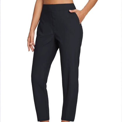 High-Waist Zipper-Pocket Pants – Tummy Control & Breathable Stretch