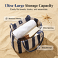 👜 LIMITED-TIME 50% OFF! ✨ Vertical Stripe Canvas Tote – Spacious, Durable, Perfect for Beach & Shopping 🏖️