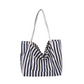 👜 LIMITED-TIME 50% OFF! ✨ Vertical Stripe Canvas Tote – Spacious, Durable, Perfect for Beach & Shopping 🏖️