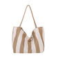 👜 LIMITED-TIME 50% OFF! ✨ Vertical Stripe Canvas Tote – Spacious, Durable, Perfect for Beach & Shopping 🏖️