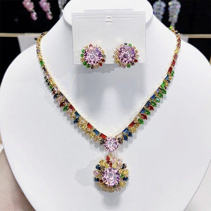 💎 LIMITED-TIME 50% OFF! ✨ Sparkling Zircon Necklace & Earrings Set – Elegant, Timeless, Gift Ready ✨