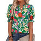👚 50% OFF NOW! 🌸 Women's Casual Floral Shirt – Short Sleeve, Lightweight & Spring Ready – Breathable, Easy Care, Everyday Charm ☁️