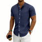 👕 LIMITED-TIME 50% OFF! ✨ Men's Loose Fit Short Sleeve Shirt – Solid, Breathable, Everyday Comfort ☀️