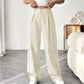 📢📢50% OFF !! ⏰ Women's High Waist Wide-Leg Pants – Belt Loops, Hidden Zipper, Flowing Fit 🌟