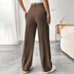 📢📢50% OFF !! ⏰ Women's High Waist Wide-Leg Pants – Belt Loops, Hidden Zipper, Flowing Fit 🌟