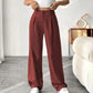 📢📢50% OFF !! ⏰ Women's High Waist Wide-Leg Pants – Belt Loops, Hidden Zipper, Flowing Fit 🌟