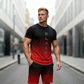 Men's Gradient T-Shirt and Shorts Set