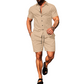 Men's Casual Short Sleeve Shirt & Shorts Set