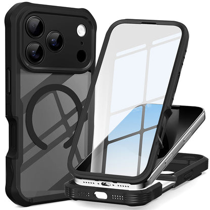 Magnetic Phone Case with Built-in Screen Protector