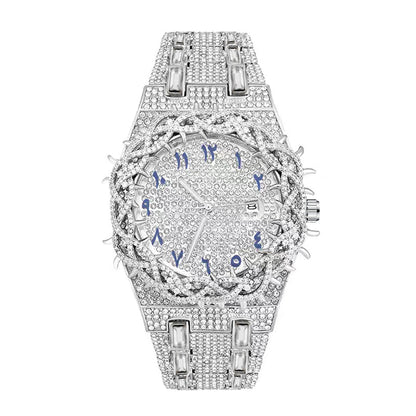 High-Luxury Diamond Quartz Watch