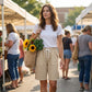 Women's Casual Drawstring Bermuda Shorts