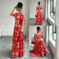 📢📢40% OFF !! ⏰Women’s Off-the-Shoulder Waist Cutout Daisy Printed Resort Dress