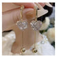 Sparkling Heart Dangle Earrings for Women
