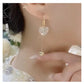 Sparkling Heart Dangle Earrings for Women