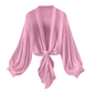 🧥 LIMITED-TIME 50% OFF! 💥 Women's Lightweight Chiffon Tie-Front Cardigan – Balloon Sleeves, Sheer, Layering ✨