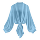 🧥 LIMITED-TIME 50% OFF! 💥 Women's Lightweight Chiffon Tie-Front Cardigan – Balloon Sleeves, Sheer, Layering ✨